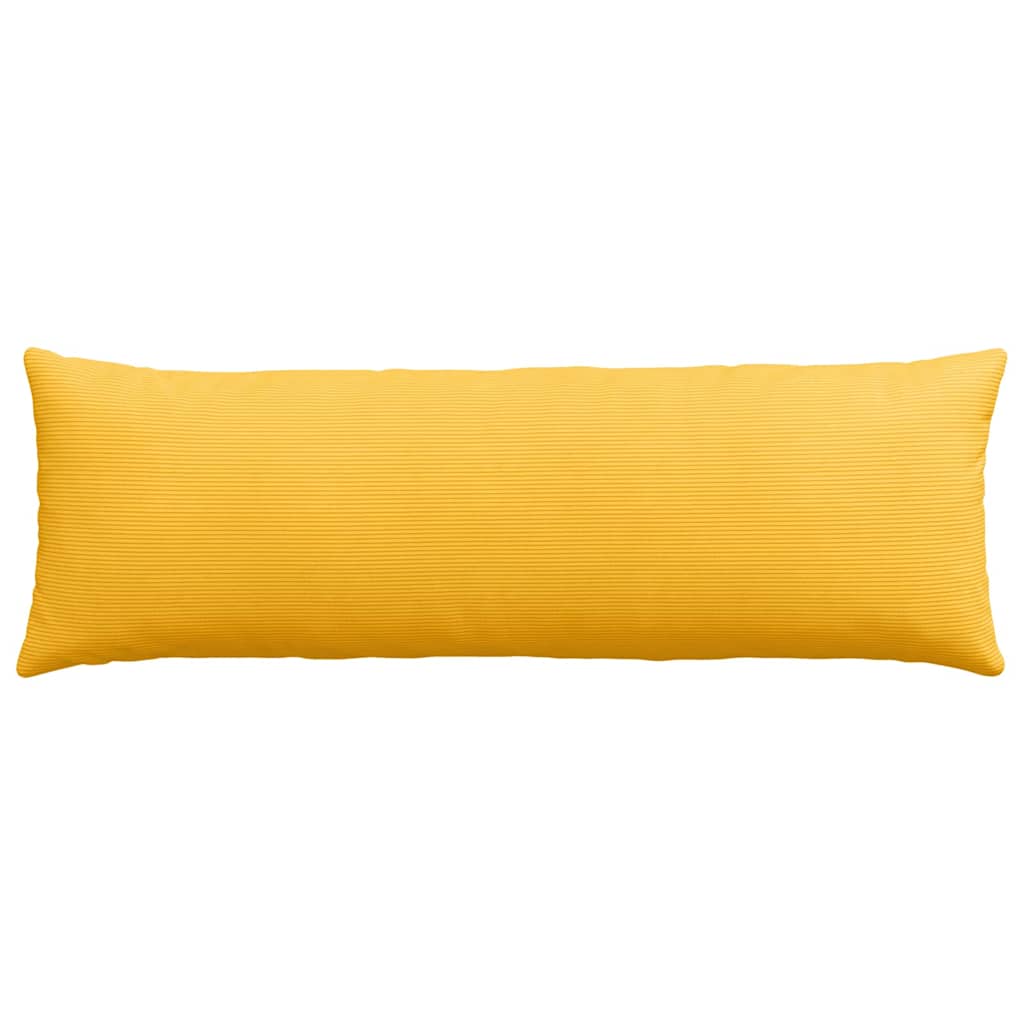 Sofa Kussens 2 pcs Lichtgeel 120 x 40 cm Katoen Stof
