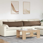 Bankkussens 2 stuks bruin 145x40x20 cm stof