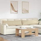 Bankkussens 2 stuks crème 145x40x20 cm stof