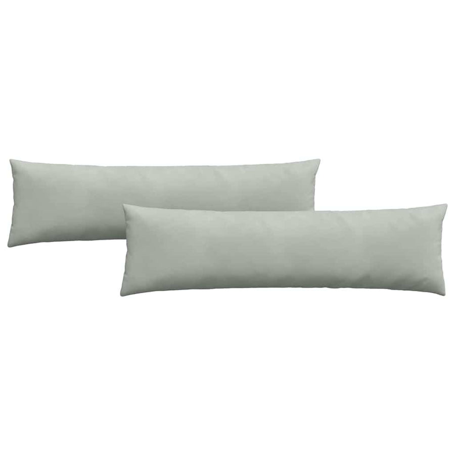 Sofa Kussens 2 pcs Lichtgrijs 145 x 40 cm Katoen Stof