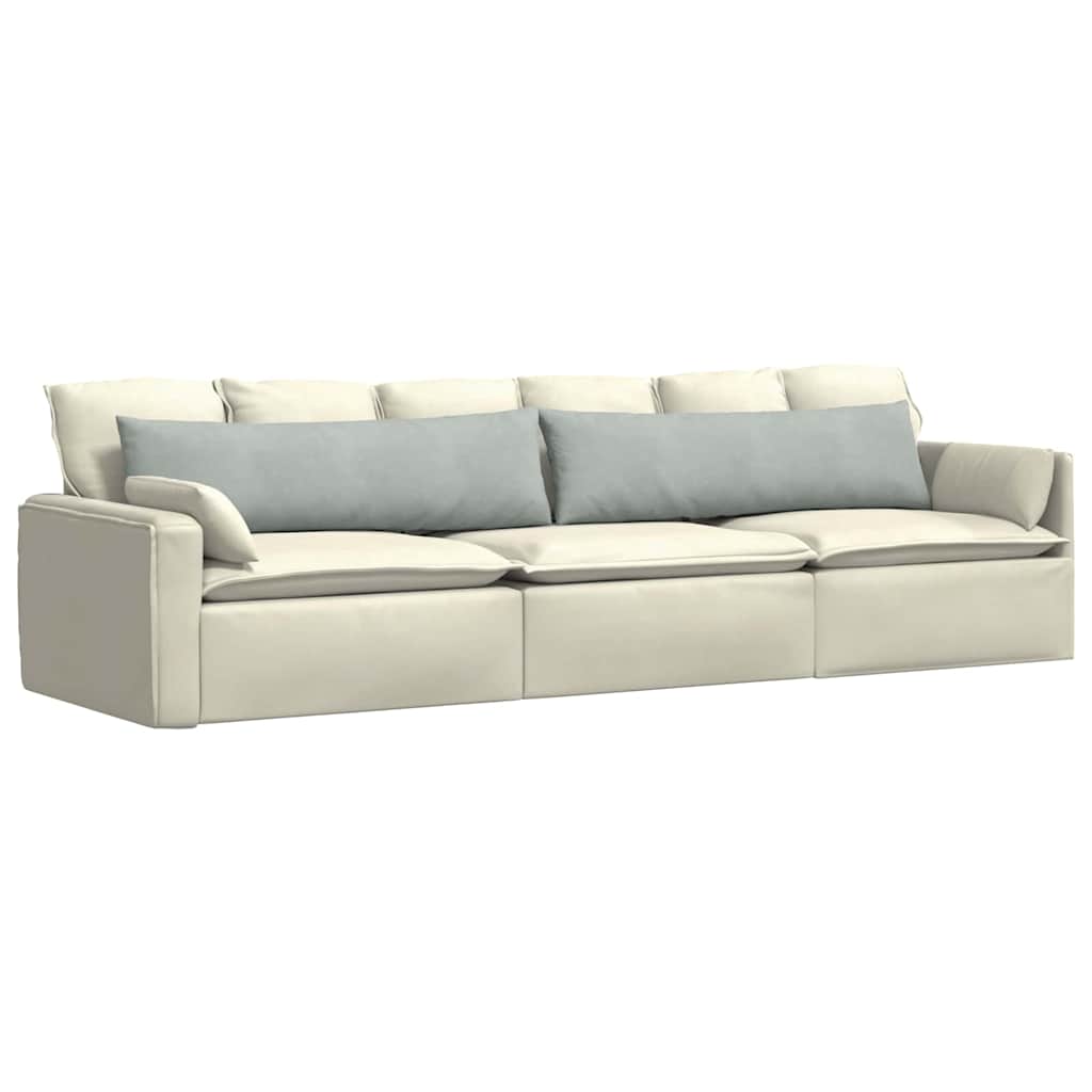 Sofa Kussens 2 pcs Lichtgrijs 145 x 40 cm Katoen Stof