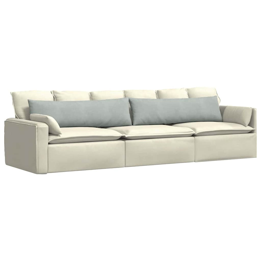Sofa Kussens 2 pcs Lichtgrijs 145 x 40 cm Katoen Stof