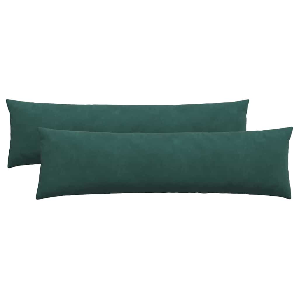 Sofa Kussens 2 pcs Donkergroen 145 x 40 cm Katoen Stof