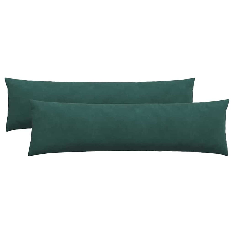 Sofa Kussens 2 pcs Donkergroen 145 x 40 cm Katoen Stof