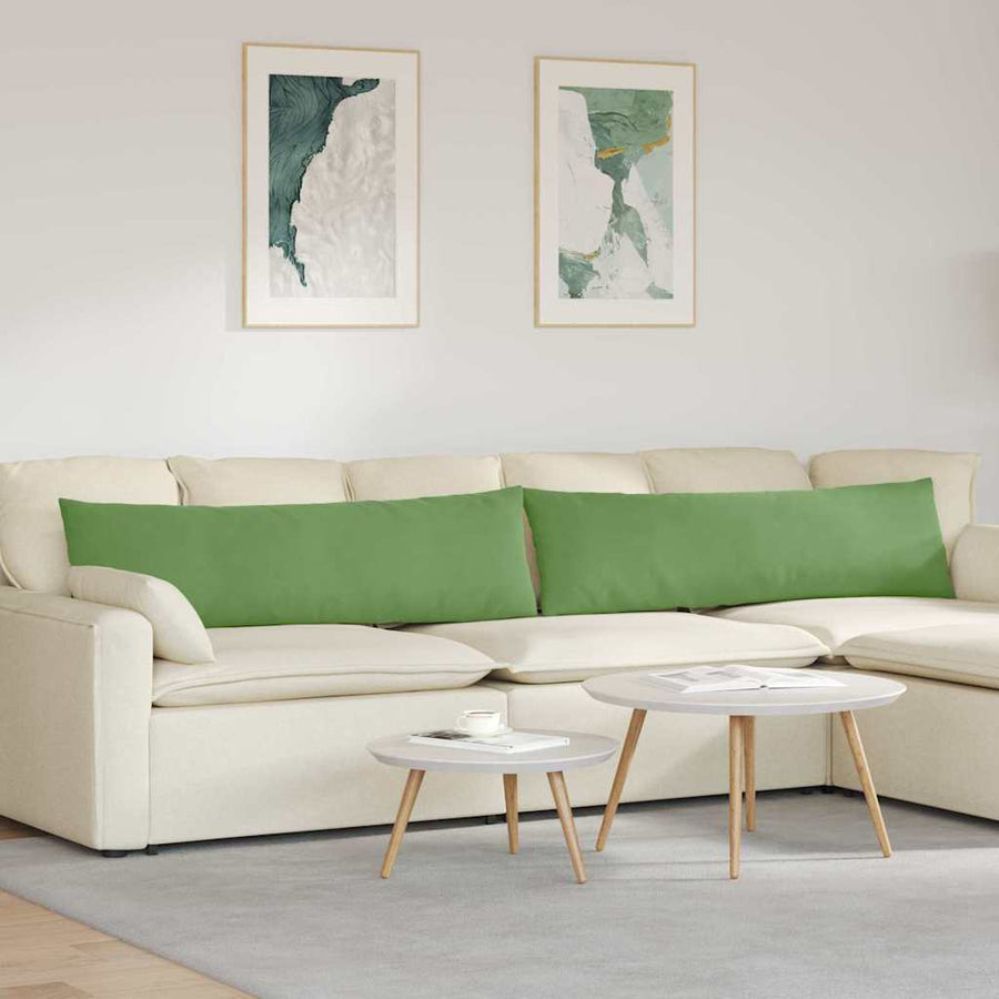 Sofa Kussens 2 stuks Lichtgroen 145 x 40 cm Cordstof