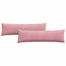 Sofa Kussens 2 pcs Roze 145 x 40 cm Katoen Stof