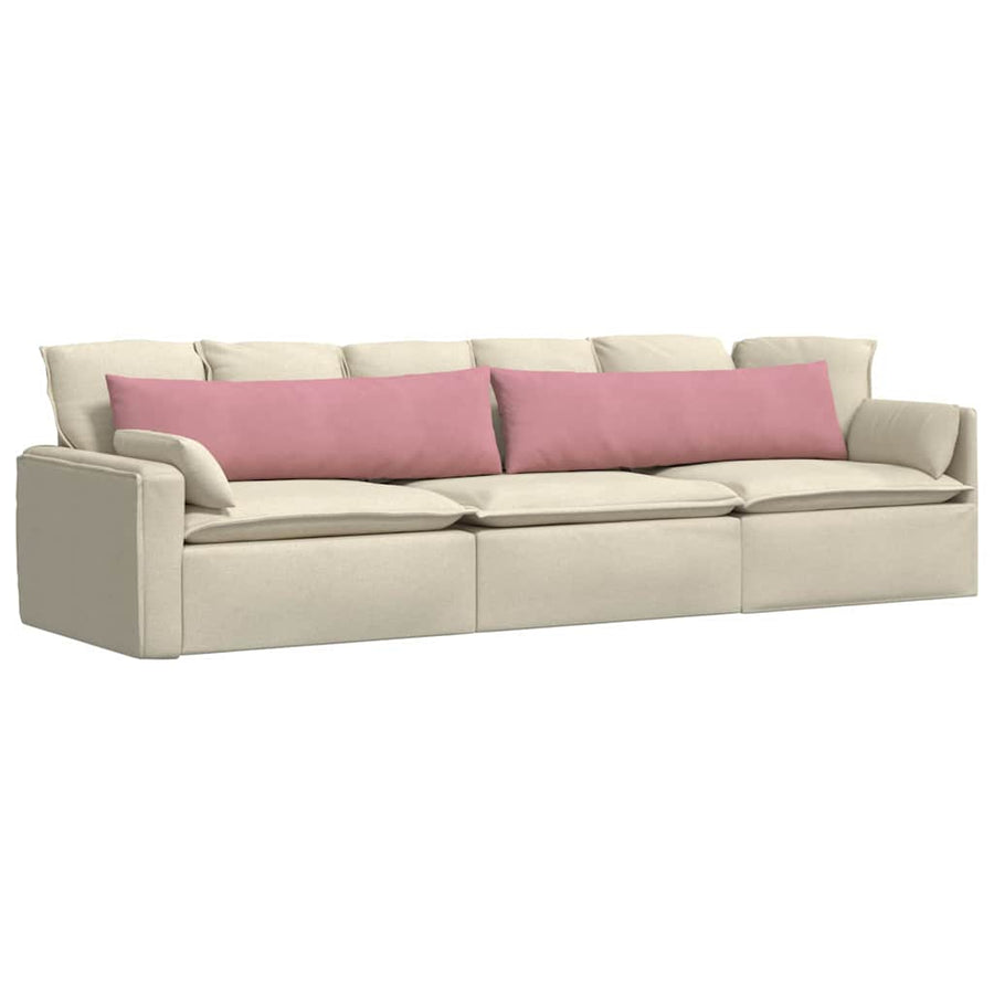 Sofa Kussens 2 pcs Roze 145 x 40 cm Katoen Stof