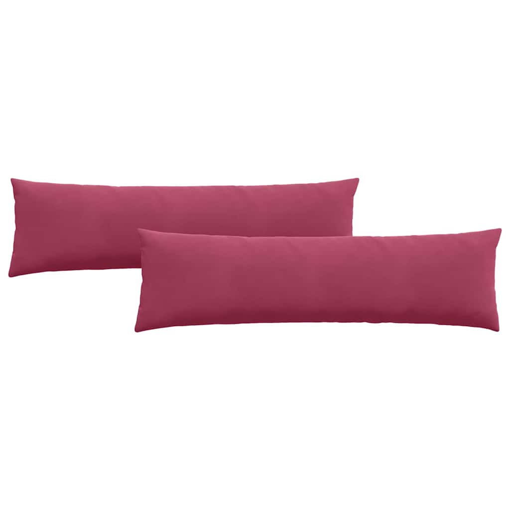 Sofa Kussens 2 pcs Wijnrood 145 x 40 cm Katoen Stof