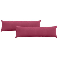 Sofa Kussens 2 pcs Wijnrood 145 x 40 cm Katoen Stof