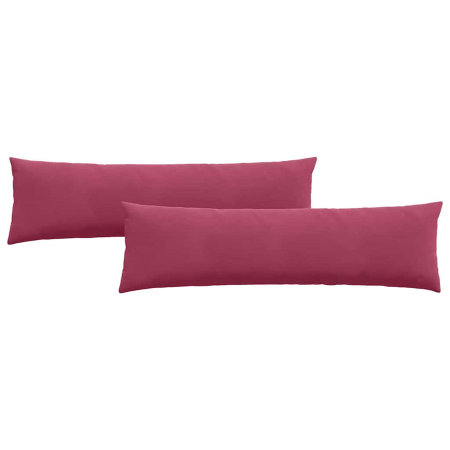 Sofa Kussens 2 pcs Wijnrood 145 x 40 cm Katoen Stof