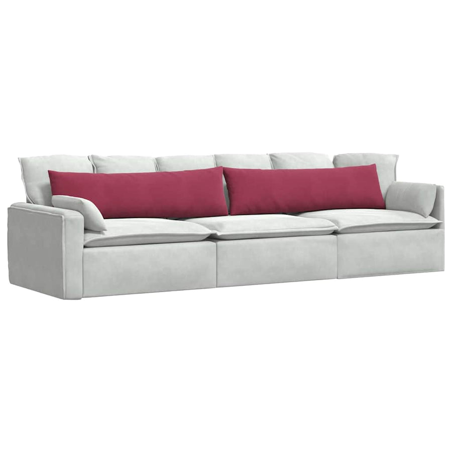Sofa Kussens 2 pcs Wijnrood 145 x 40 cm Katoen Stof