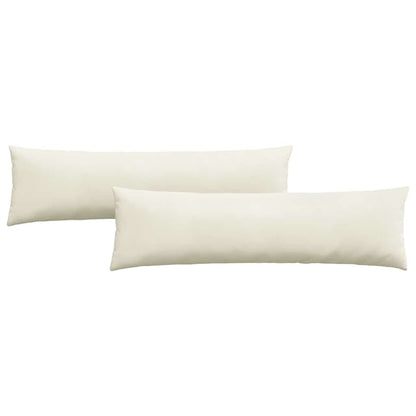 Sofa Kussens 2 pcs Crème 145 x 40 cm Katoen Stof