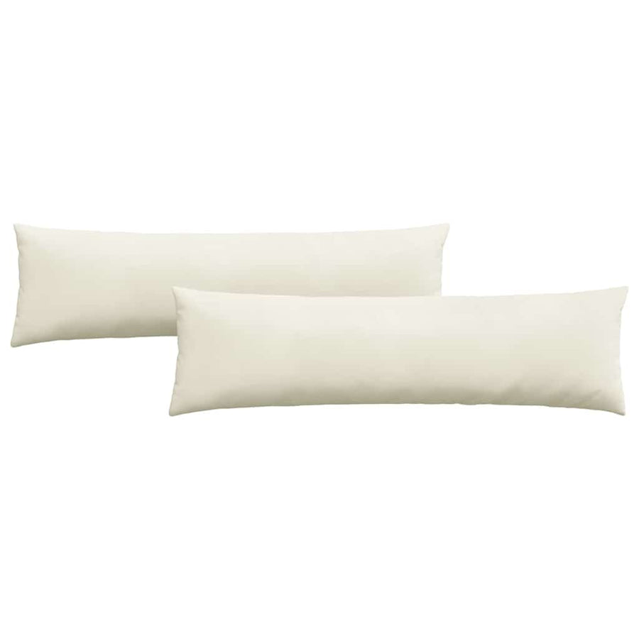 Sofa Kussens 2 pcs Crème 145 x 40 cm Katoen Stof
