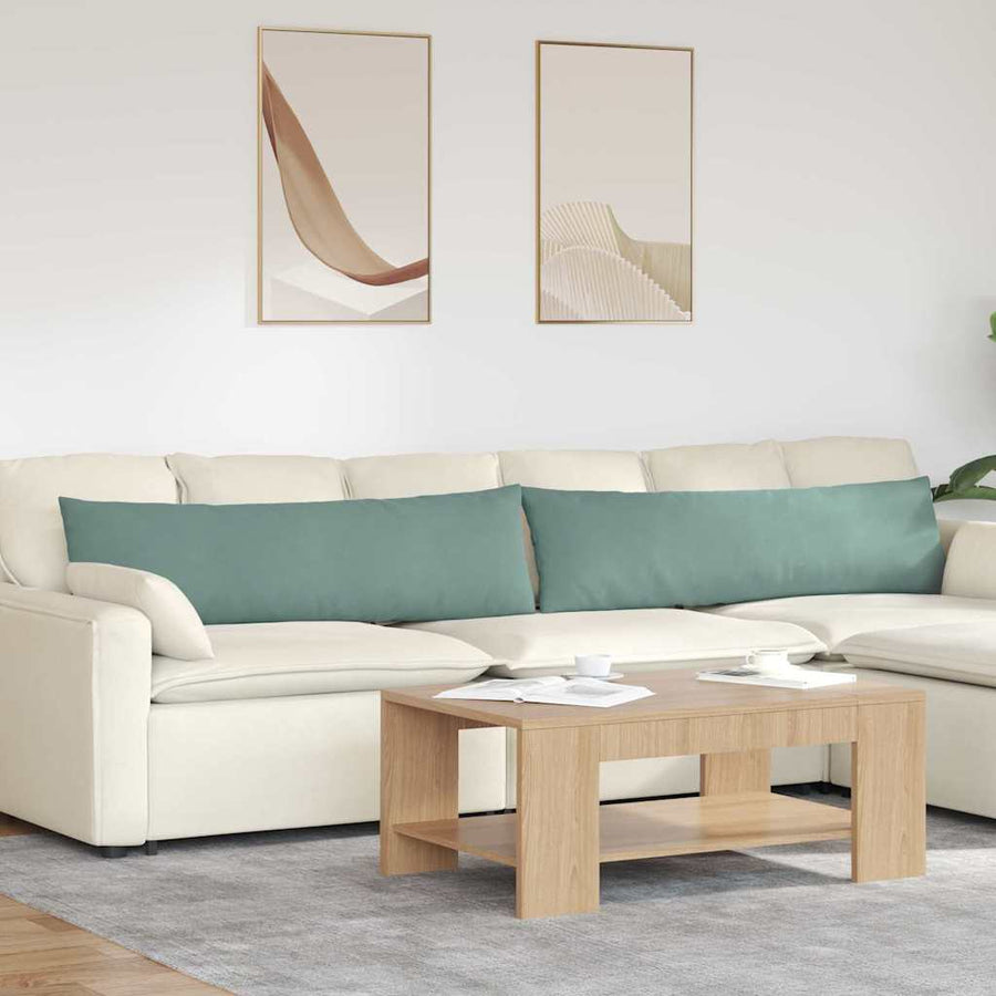 Sofa Kussens 2 pcs Zeegroen 145 x 40 cm Katoen Stof