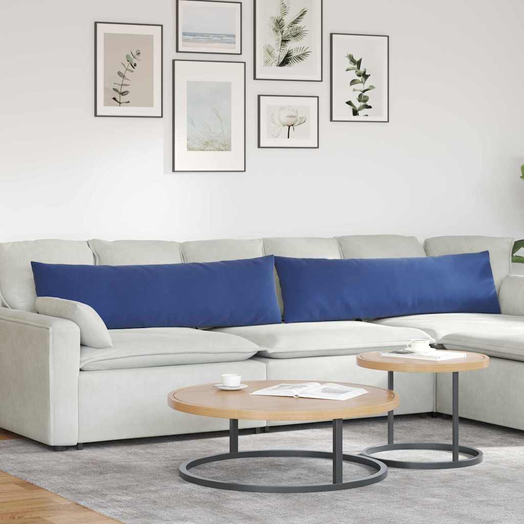 Sofa Kussens 2 pcs Politieblauw 145 x 40 cm Katoen Stof