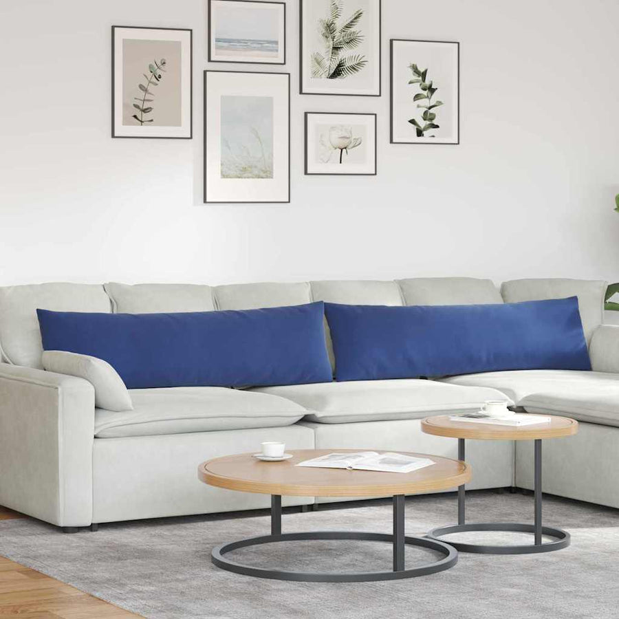 Sofa Kussens 2 pcs Politieblauw 145 x 40 cm Katoen Stof