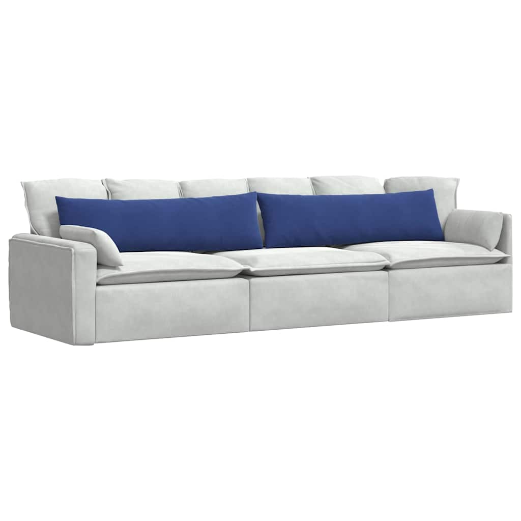 Sofa Kussens 2 pcs Politieblauw 145 x 40 cm Katoen Stof