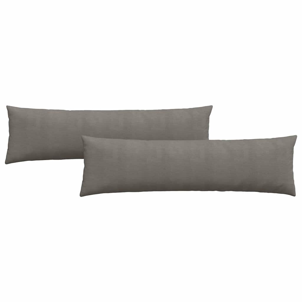 Sofa Kussens 2 pcs Lichtgrijs 145 x 40 cm Katoen Stof