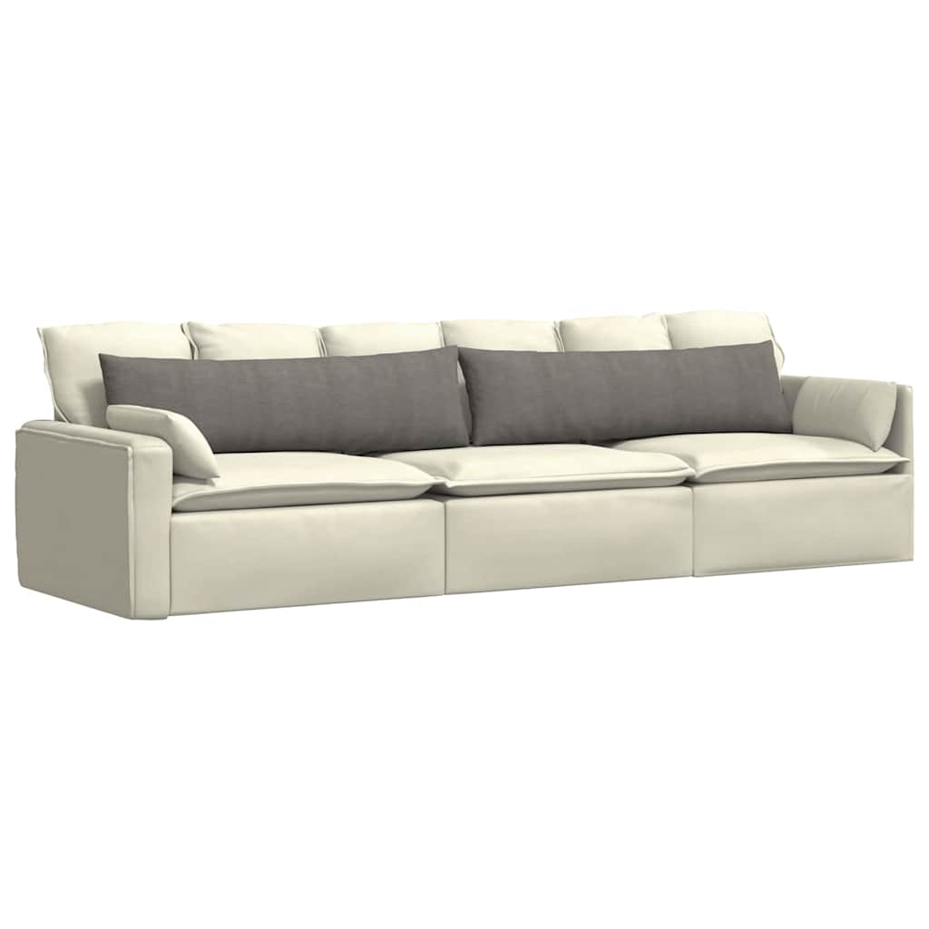 Sofa Kussens 2 pcs Lichtgrijs 145 x 40 cm Katoen Stof