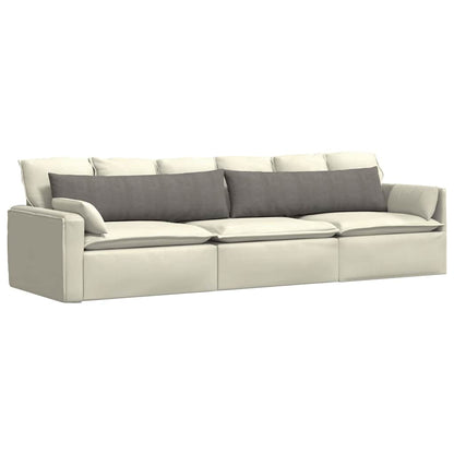 Sofa Kussens 2 pcs Lichtgrijs 145 x 40 cm Katoen Stof