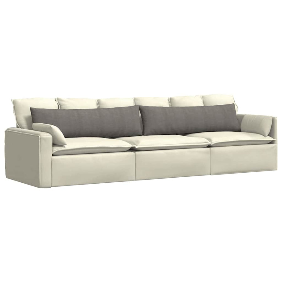 Sofa Kussens 2 pcs Lichtgrijs 145 x 40 cm Katoen Stof
