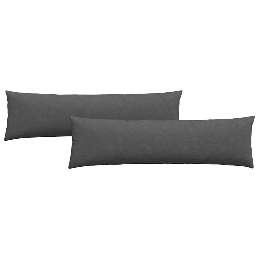 Sofa Kussens 2 pcs Donkergrijs 145 x 40 cm Katoen Stof