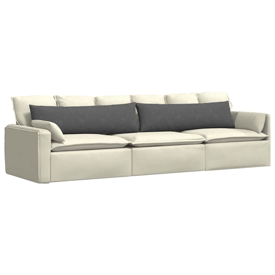 Sofa Kussens 2 pcs Donkergrijs 145 x 40 cm Katoen Stof