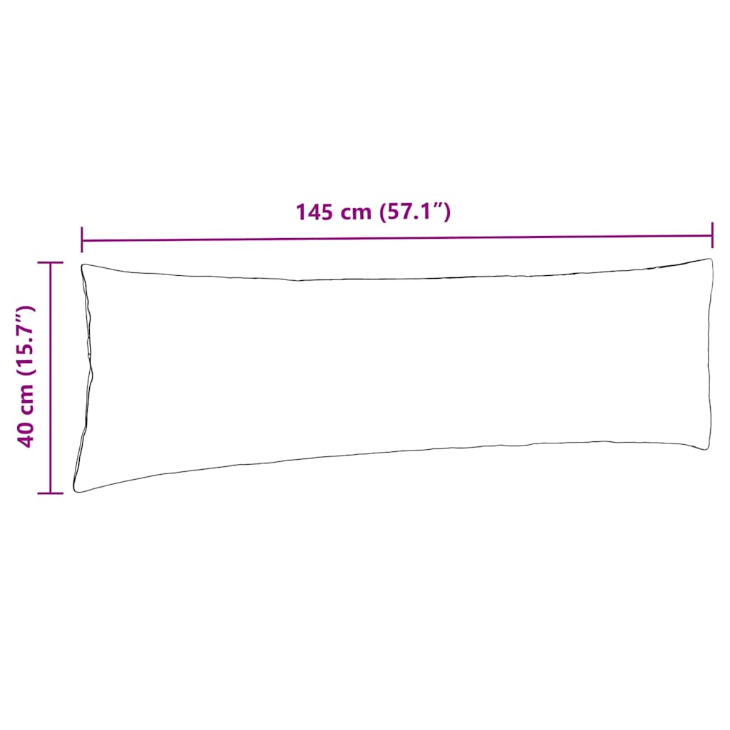 Sofa Kussens 2 pcs Donkergrijs 145 x 40 cm Katoen Stof