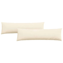 Sofa Kussens 2 pcs Crème 145 x 40 cm Katoen Stof
