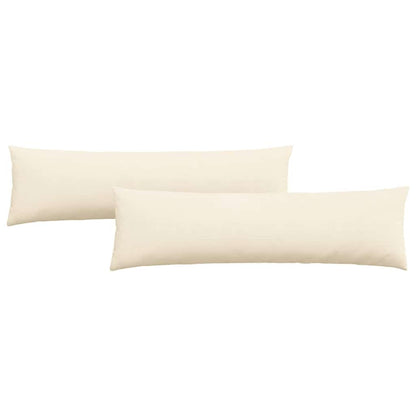 Sofa Kussens 2 pcs Crème 145 x 40 cm Katoen Stof
