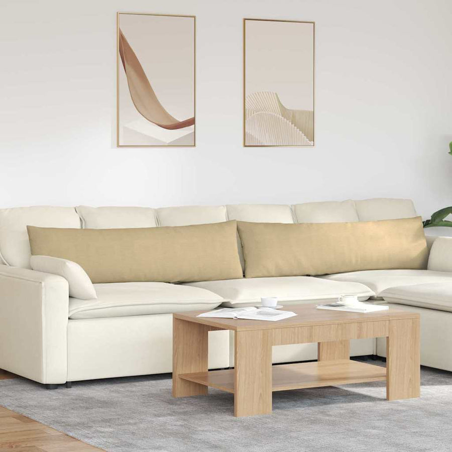 Sofa Kussens 2 pcs Grijs groen 145 x 40 cm Katoen Stof