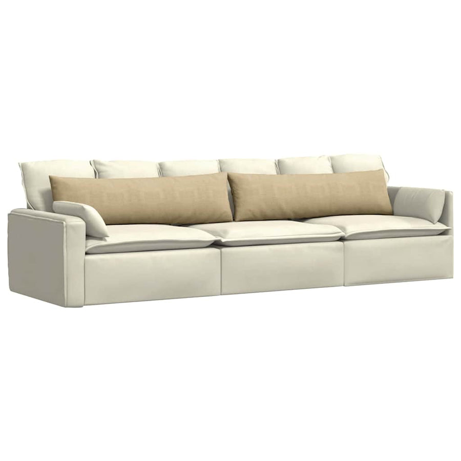 Sofa Kussens 2 pcs Grijs groen 145 x 40 cm Katoen Stof