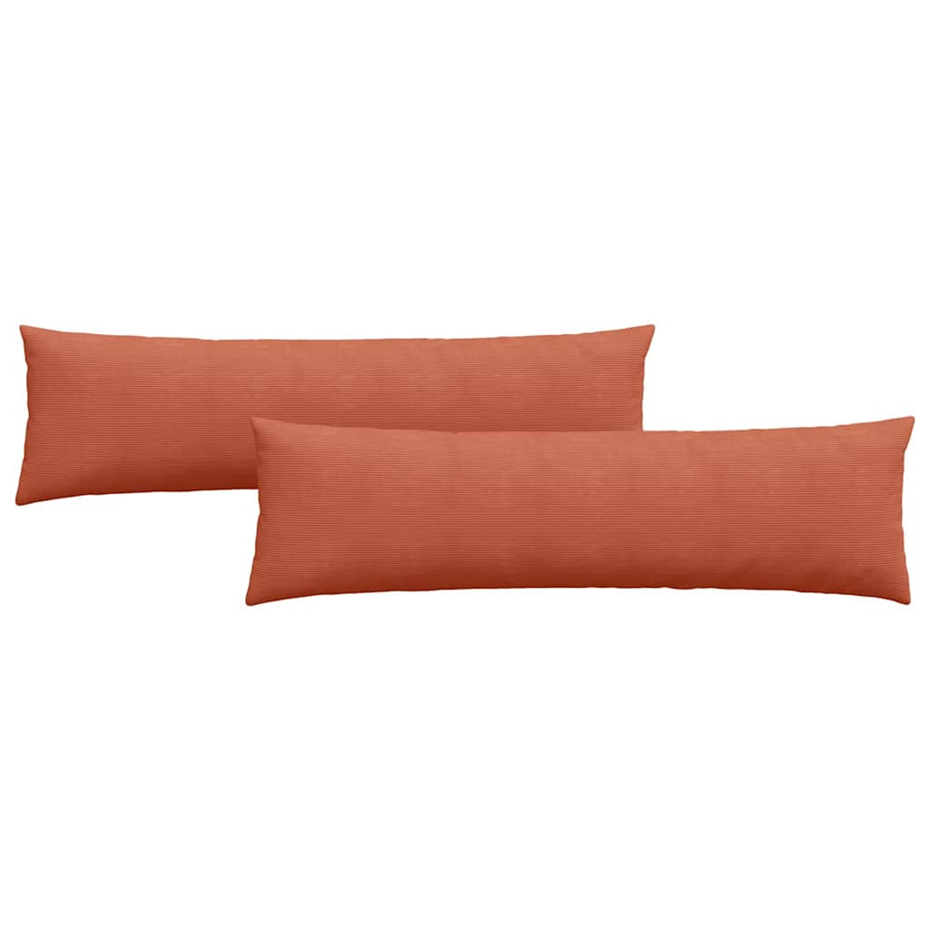Sofa Kussens 2 pcs Rood-oranje 145 x 40 cm Katoen Stof