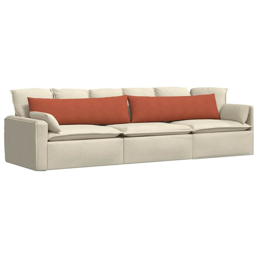Sofa Kussens 2 pcs Rood-oranje 145 x 40 cm Katoen Stof