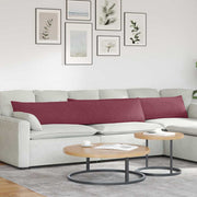 Bankkussens 2 stuks wijnrood 200x40 cm stof
