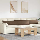 Bankkussens 2 stuks bruin 200x40 cm stof