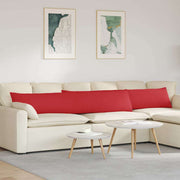 Bankkussens 2 stuks rood 200x40x20 cm stof