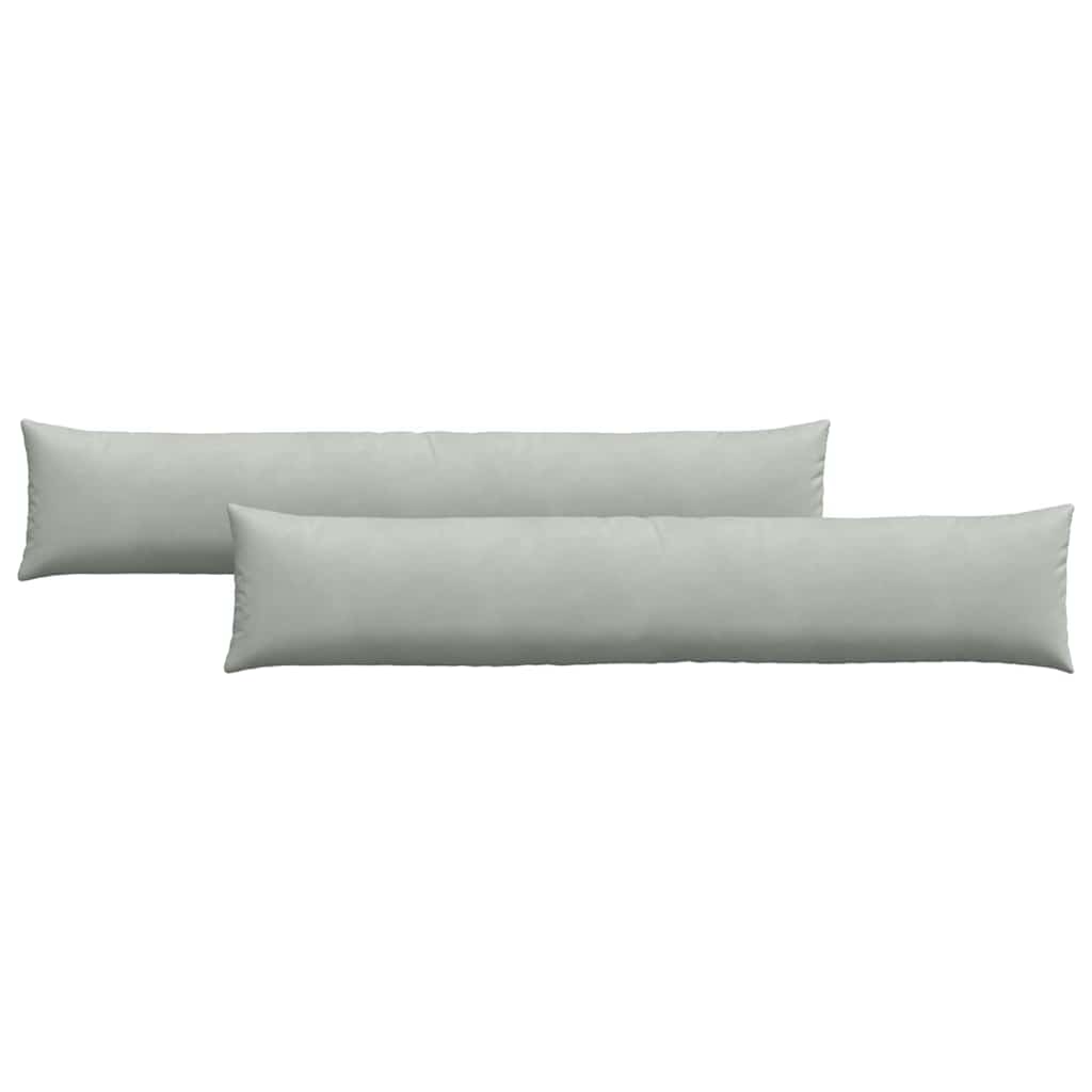 Sofa Kussens 2 pcs Lichtgrijs 200 x 40 cm Katoen Stof