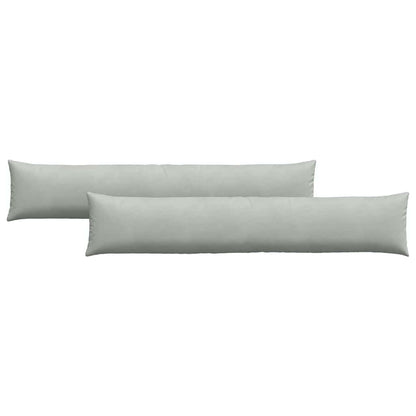 Sofa Kussens 2 pcs Lichtgrijs 200 x 40 cm Katoen Stof