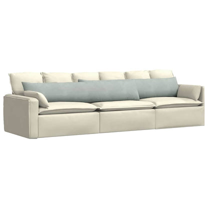 Sofa Kussens 2 pcs Lichtgrijs 200 x 40 cm Katoen Stof