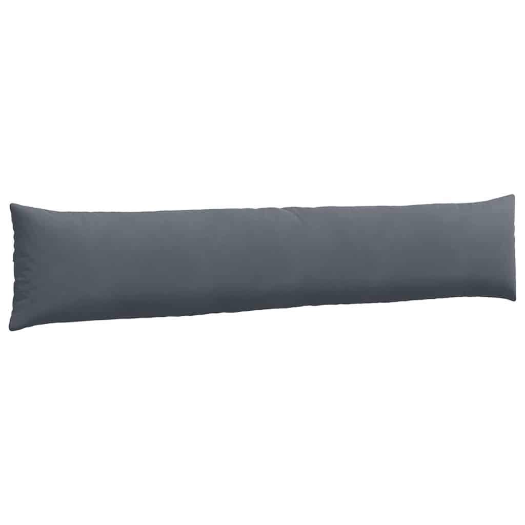 Sofa Kussens 2 pcs Donkergrijs 200 x 40 cm Katoen Stof