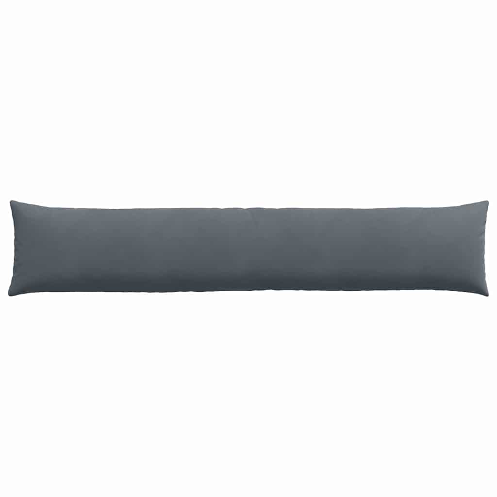 Sofa Kussens 2 pcs Donkergrijs 200 x 40 cm Katoen Stof