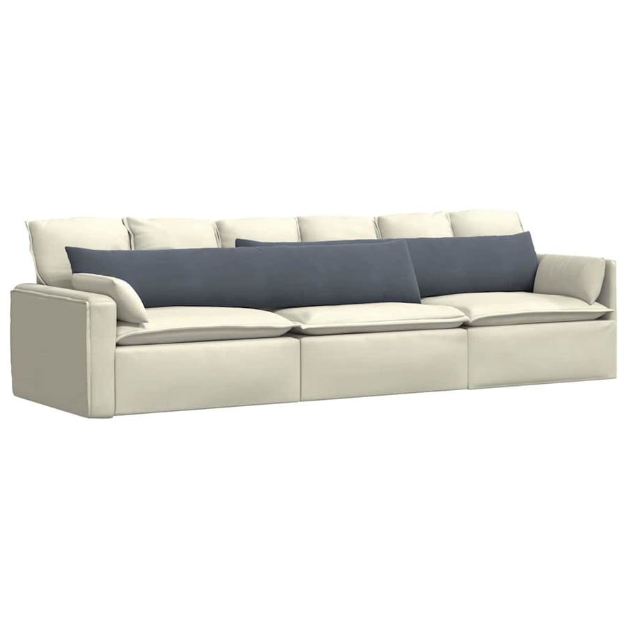 Sofa Kussens 2 pcs Donkergrijs 200 x 40 cm Katoen Stof