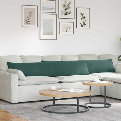 Sofa Kussens 2 pcs Donkergroen 200 x 40 cm Katoen Stof