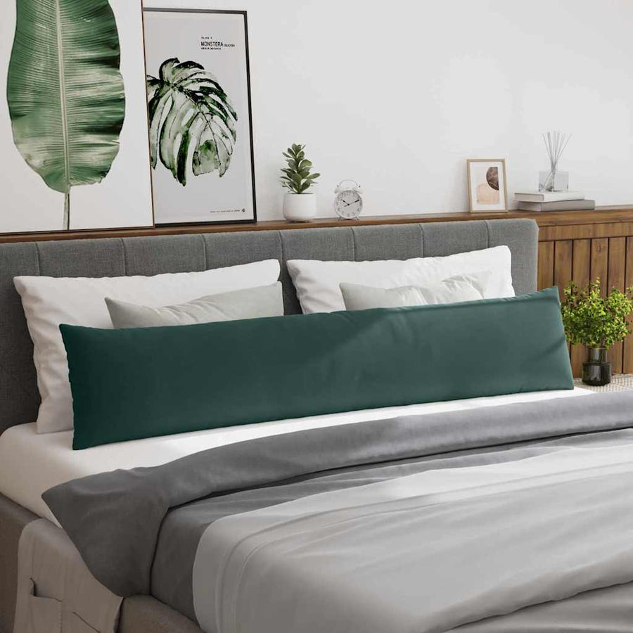 Sofa Kussens 2 pcs Donkergroen 200 x 40 cm Katoen Stof