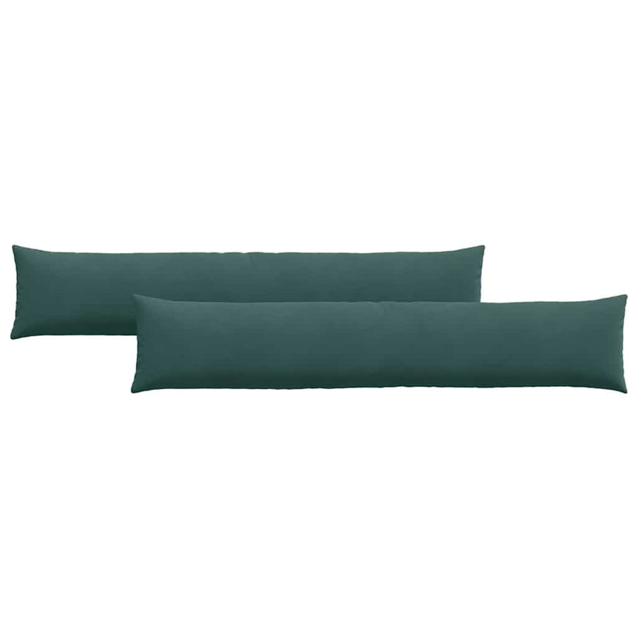Sofa Kussens 2 pcs Donkergroen 200 x 40 cm Katoen Stof