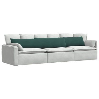 Sofa Kussens 2 pcs Donkergroen 200 x 40 cm Katoen Stof