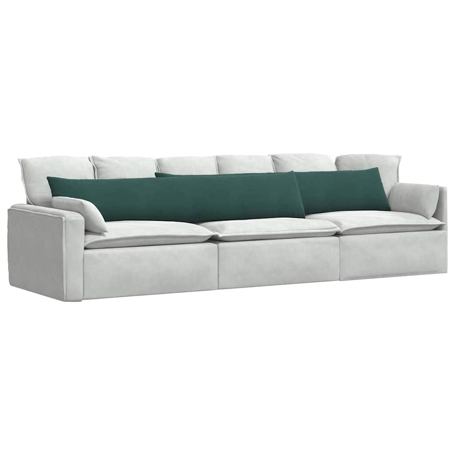 Sofa Kussens 2 pcs Donkergroen 200 x 40 cm Katoen Stof