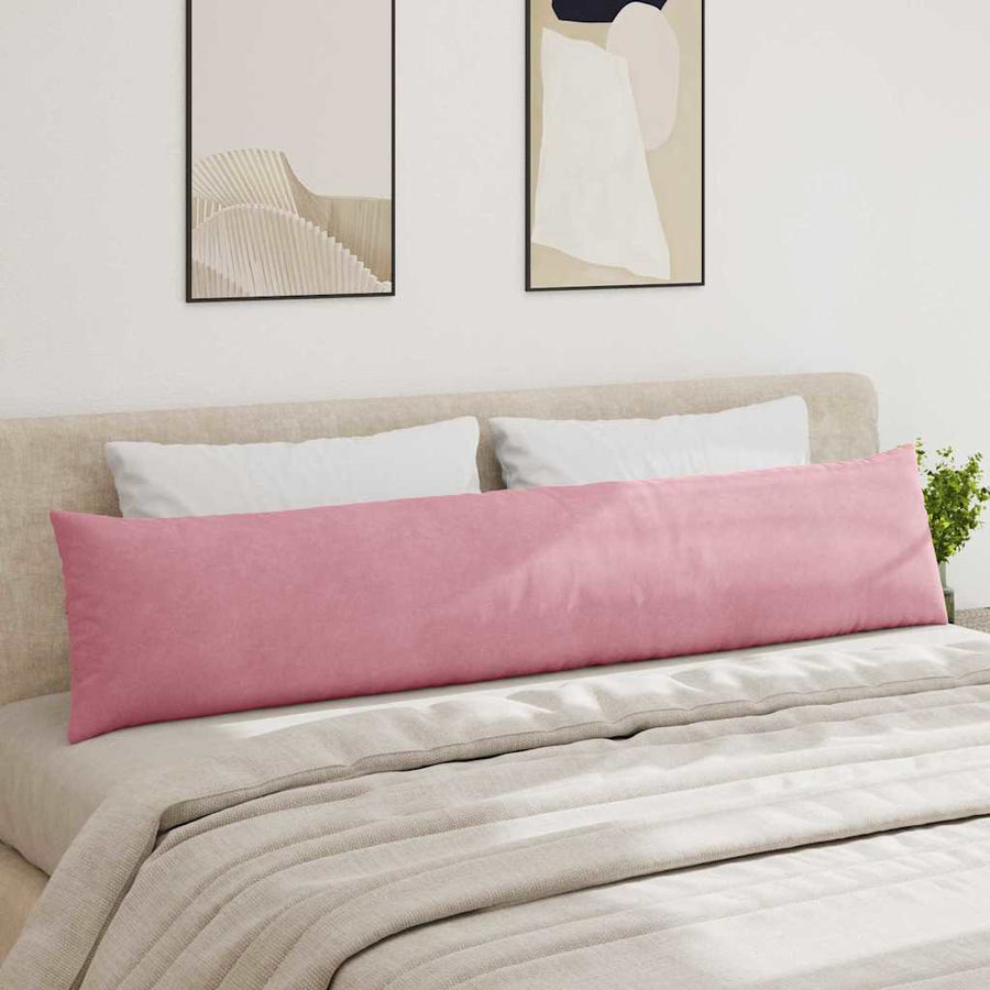 Sofa Kussens 2 pcs Roze 200 x 40 cm Katoen Stof