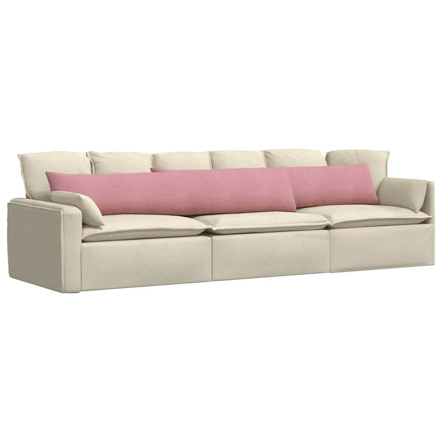 Sofa Kussens 2 pcs Roze 200 x 40 cm Katoen Stof